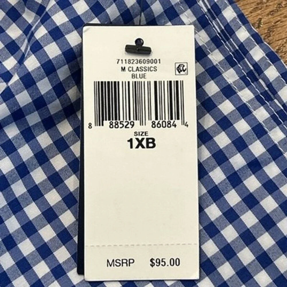 NWT Polo Ralph Lauren Traveler Swim Shorts Men 1XB Blue White Gingham 6